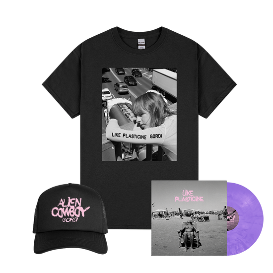 Like Plasticine Purple Vinyl + Gordi Traffic Tshirt + Gordi Alien Cowboy Cap - SIGNED EXCLUSIVE