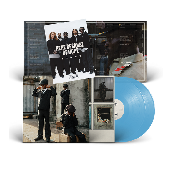 Here Because of Hope Transparent Blue 2LP  (SIGNED INSERT)
